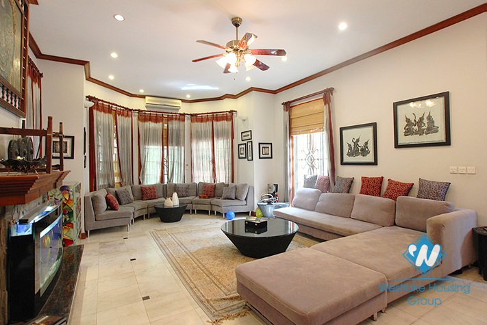 Stunning villa with large yard and garden in To Ngoc Van st, Tay Ho, Ha Noi